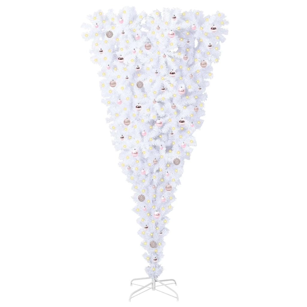 Albero di Natale artificiale Bianco 240 cm PVC e Acciaio