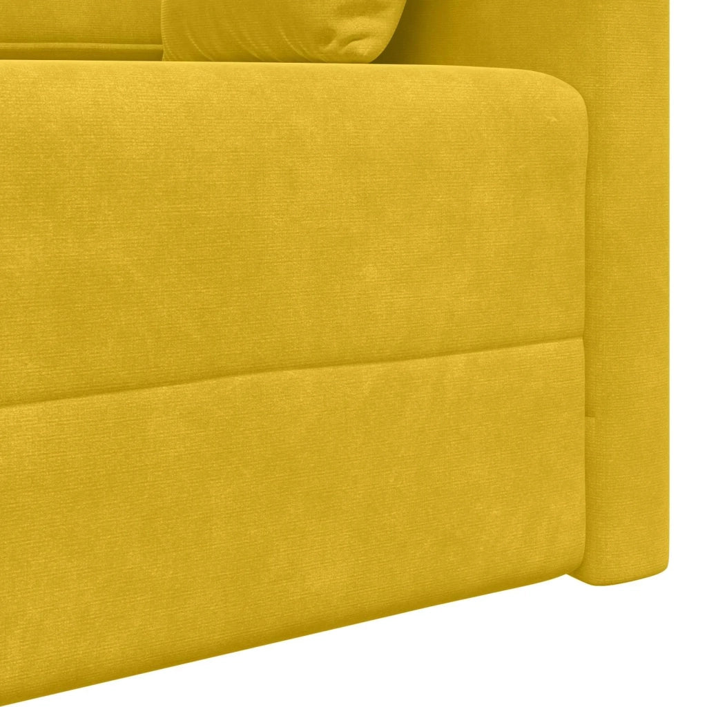 Divano-letto | Sof¨¤ letto | Letto singolo da pavimento Giallo 213 x 70 x 77 cm Velluto