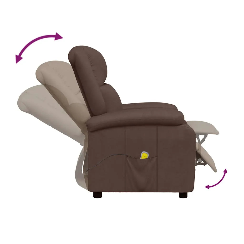 Divano Sedia-Poltrona Massaggiante Marrone in Similpelle 454750