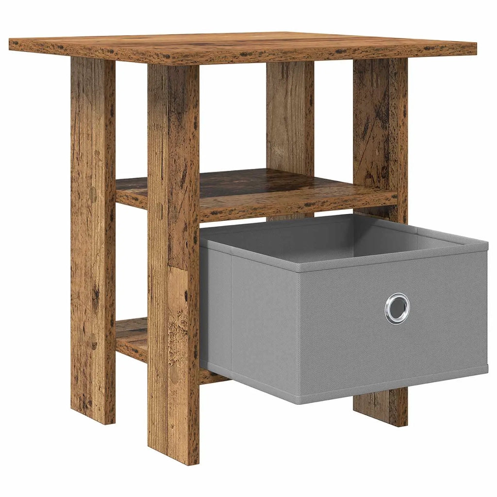 Set di 2 Comodini | Armadio da Notte | Mobiletto da notte Legno vecchio 41 x 40 x 45 cm Legno multistrato