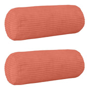 Federa 2 pcs HEERLEN Rosso Arancio Ø 15 x 40 cm corduroy 923249