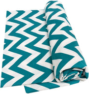 Telo Arredo Copritutto 170x280 cm Letto Poltrona Copridivano Cotone Cuoricini Verde Motivo Zig Zag