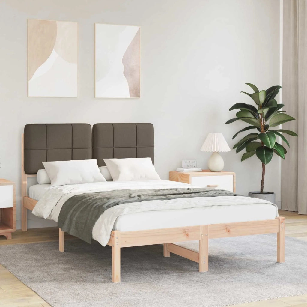Letto con Testiera Rivestita Talpa 120 x 200 cm Pino massello 877982