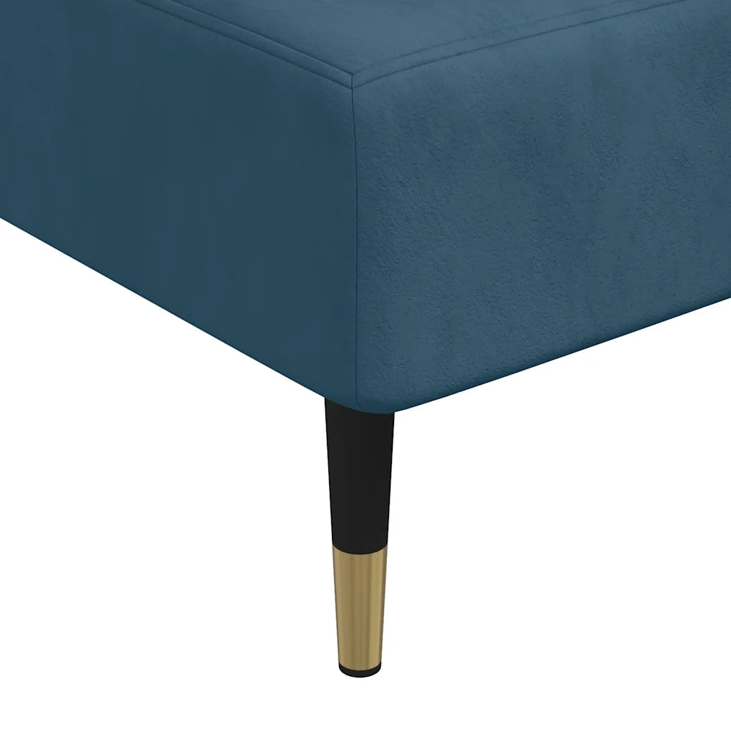 Chaise Longue in Velluto Blu 352801