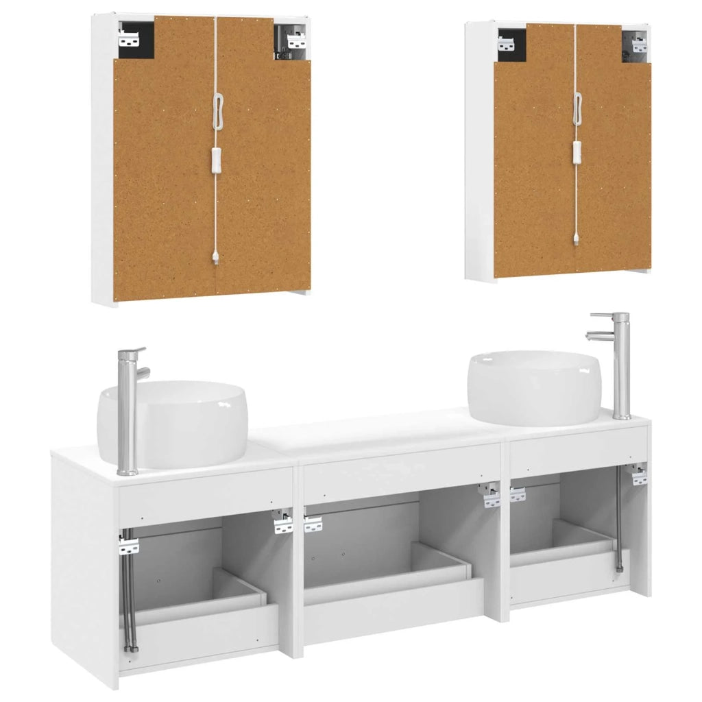 Set di mobili per il bagno 5 pcs Bianco 3407007