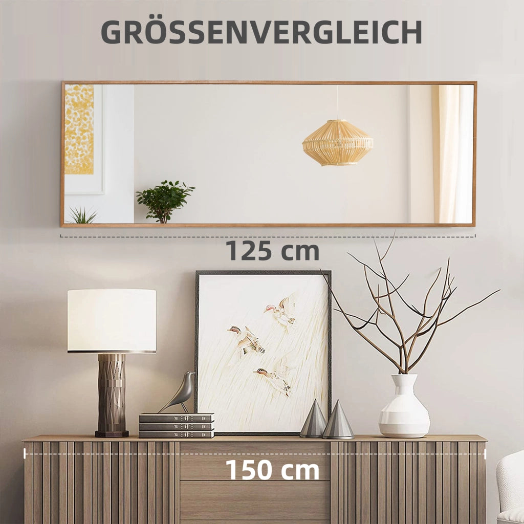Specchio da bagno a parete in legno ¨C zephmum ¨C 45x125x4.8 cm