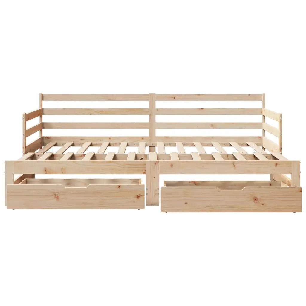 Divano Letto Estraibile con Cassetti senza Materasso 90x200 cm 3302171