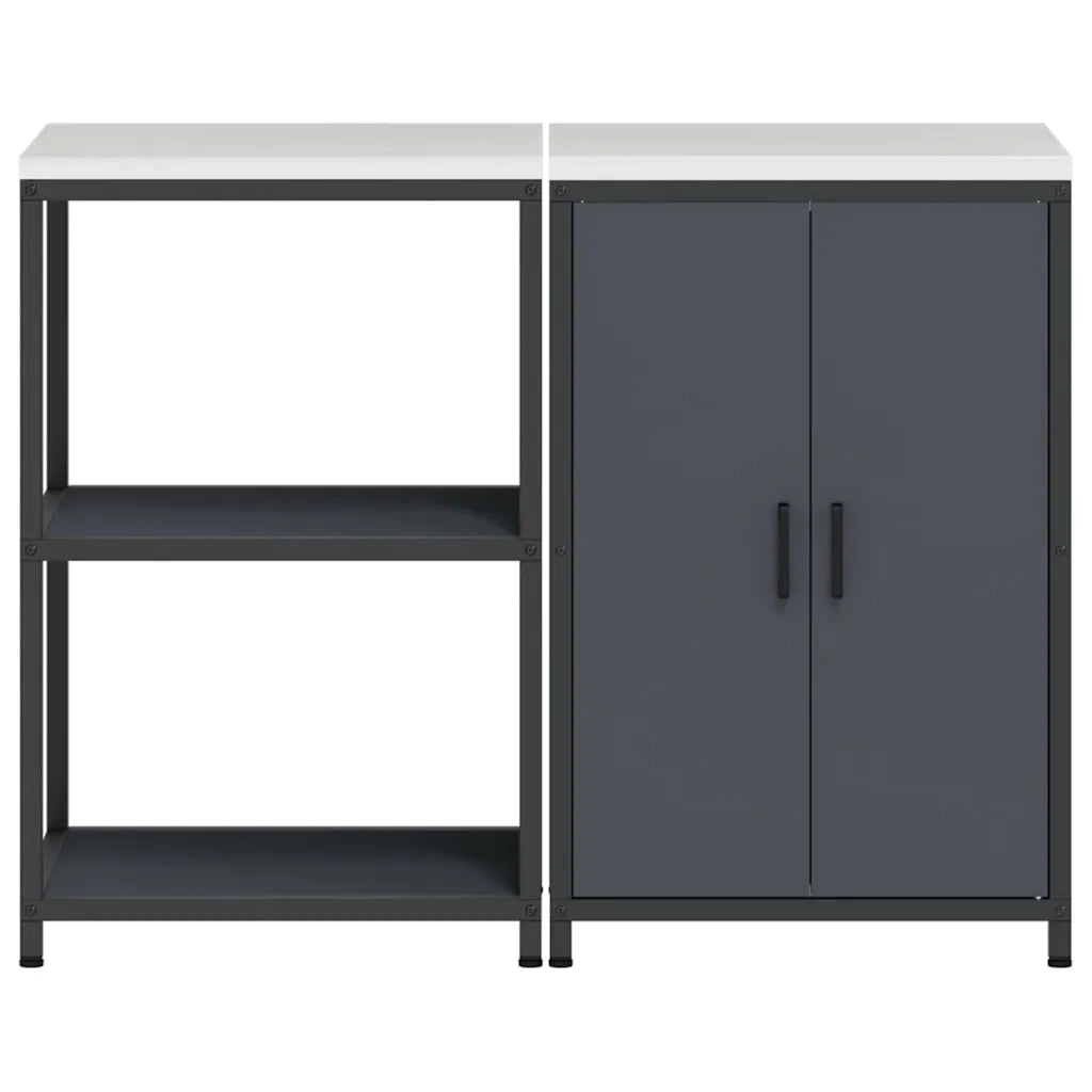 Set di Stoccaggio per Cucina con lo scaffale 2 pcs Antracite 3392689