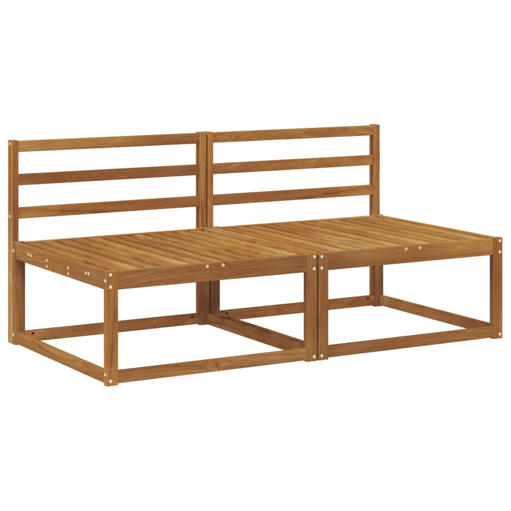 2 Pezzo Divano centrale per esterno-Divano modulare Naturale 158 x 83 x 73 cm