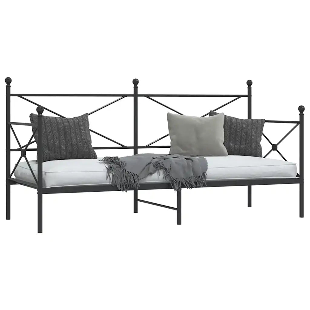 Dormeuse senza Materasso Nero 75x190 cm in Acciaio 4104665