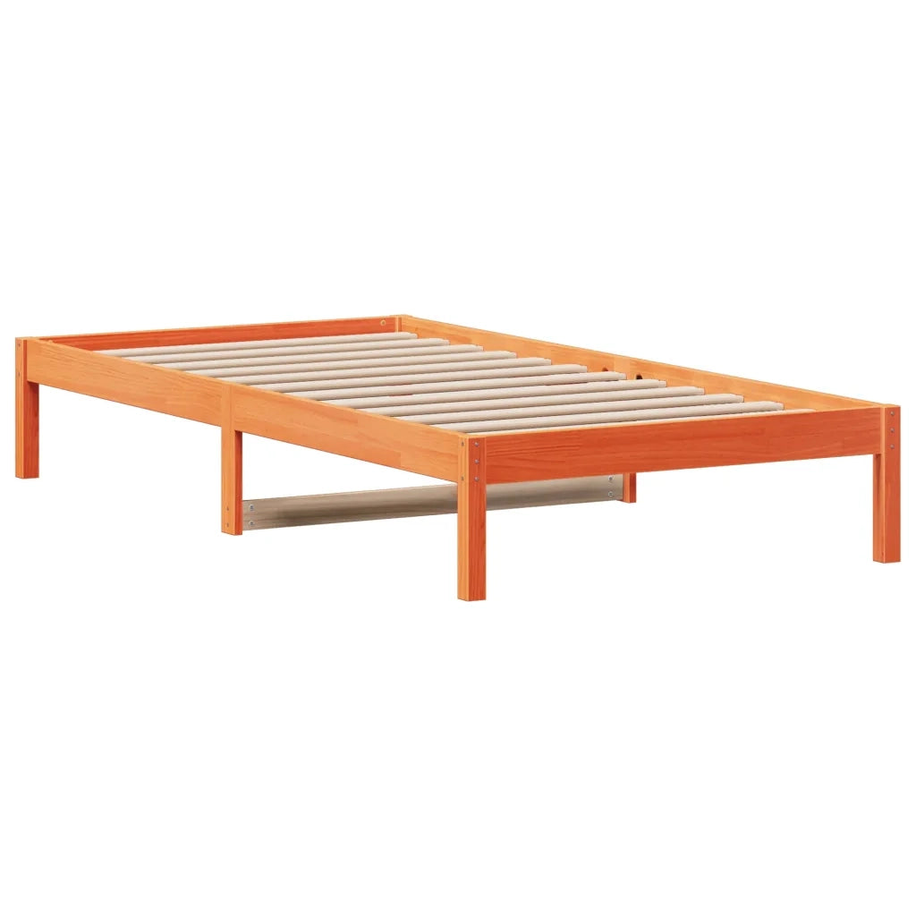 Dormeuse senza Materasso-Divano Letto-Struttura Letto Marrone Cera 80x200 cm Legno di Pino 592243