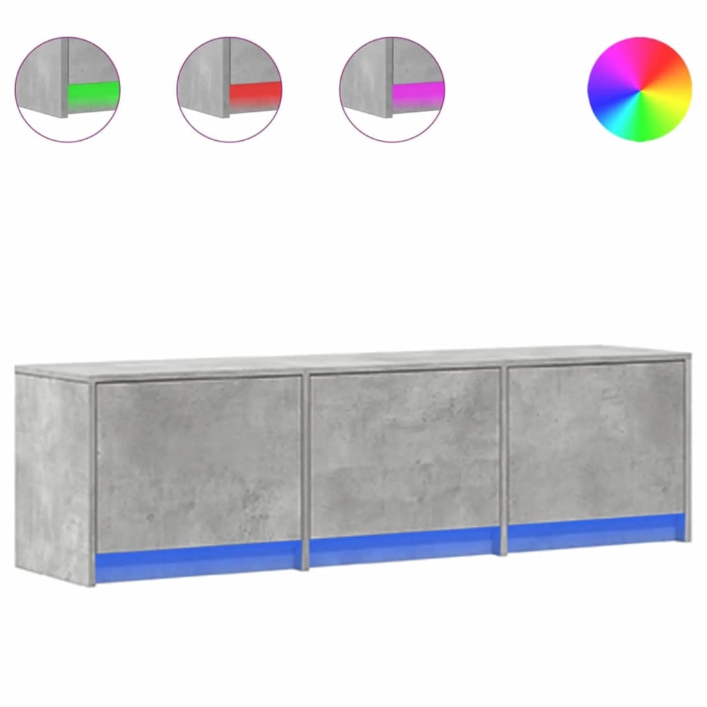 Mobile TV Calcestruzzo 140 x 34 x 40 cm Legno multistrato