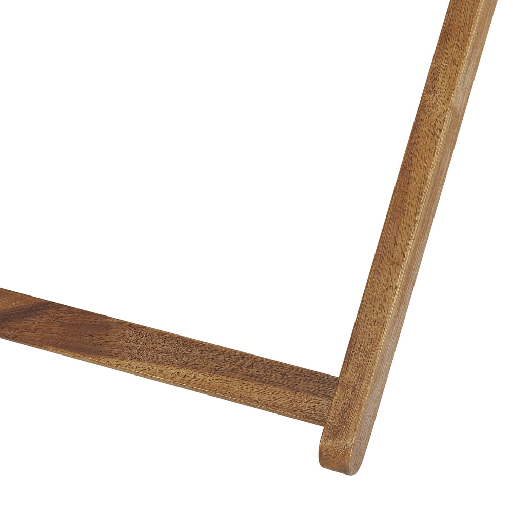 Set di 2 sedie a sdraio da giardino con struttura in legno di acacia chiaro con motivo floreale in tessuto amaca sedile reclinabile