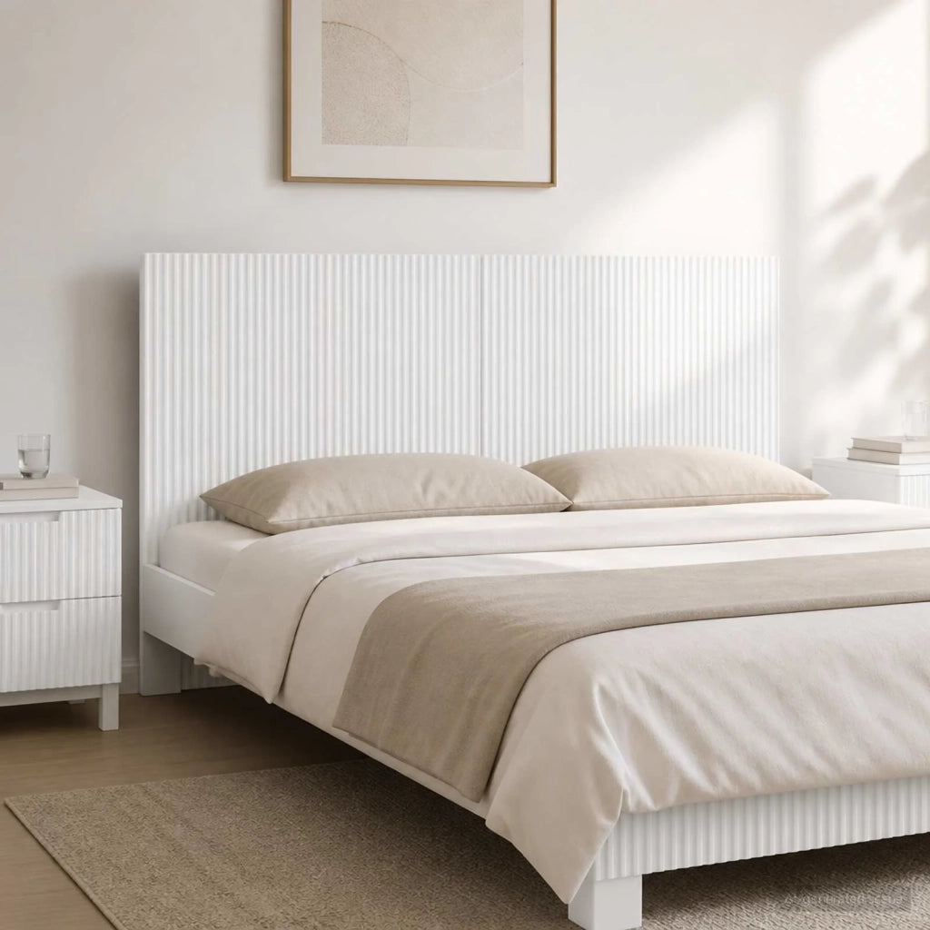 Testiera da Muro ARNHEM Bianco Lucido Legno ingegnerizzato 896749