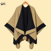 Sciarpa double face, in classico cashmere, mantella/scialle versatile e semplice