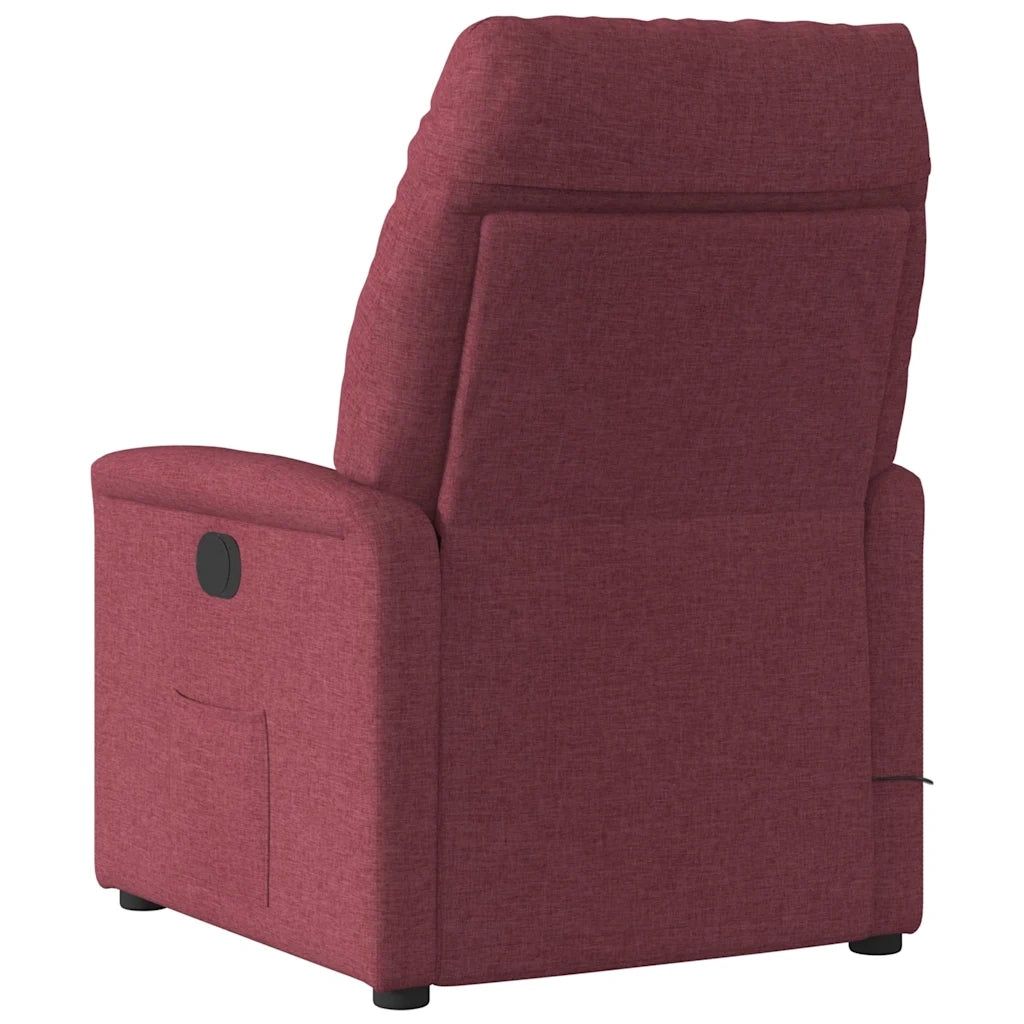 Divano Sedia-Poltrona Reclinabile in Tessuto Rosso Vino 537806