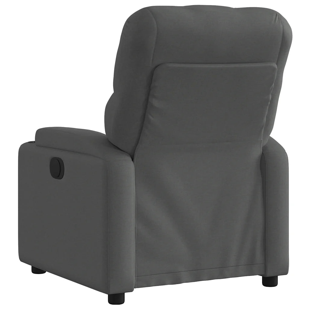 Poltrona | Sedia Relax Elettrica Reclinabile Grigio Scuro in Tessuto