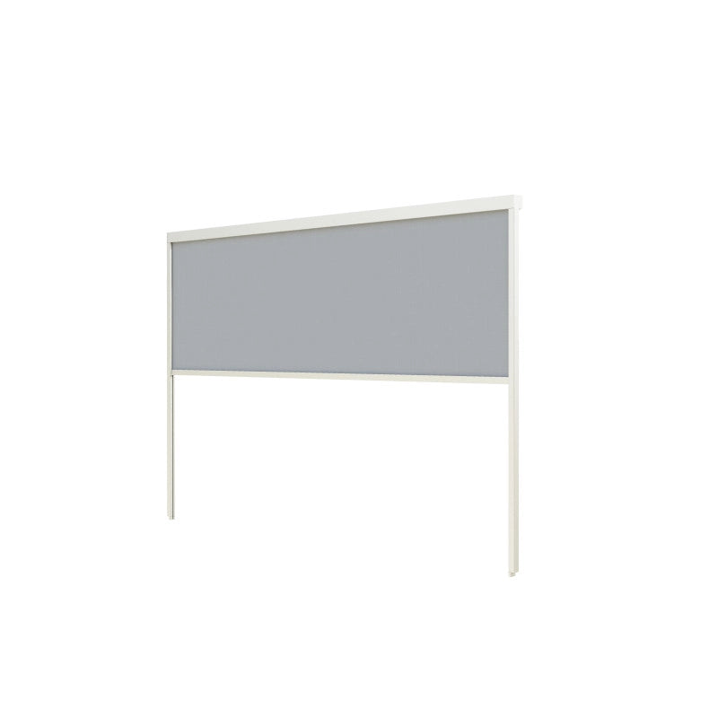 Pergola bioclimatica OmbrÃ©a adossata VS 3x4M Bianco + 1 tenda 4M bianco