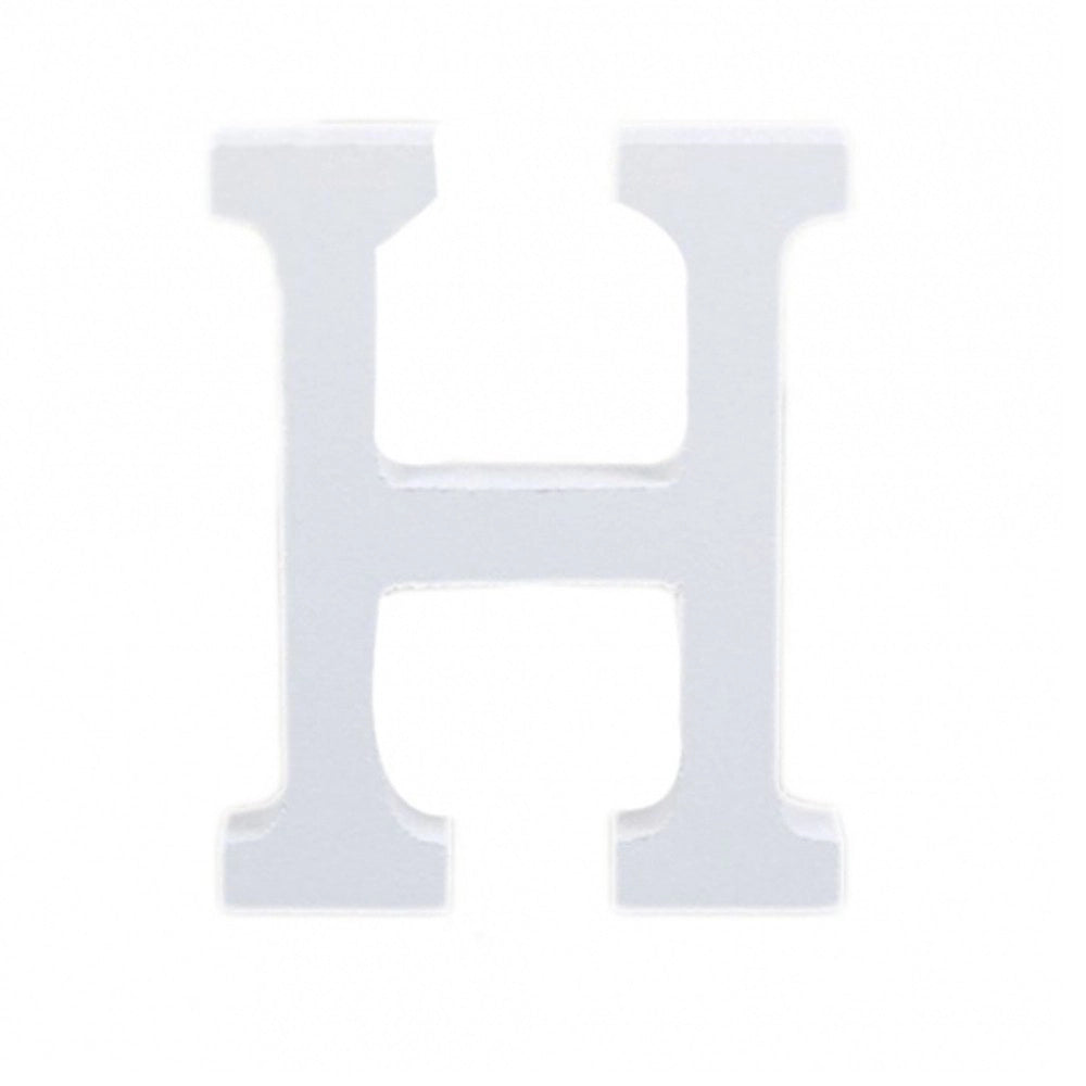 Trade Shop - Lettere Alfabeto Lettera H In Legno Bianco H 11 Cm Decorazione Arredo Wedding -