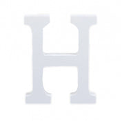 Trade Shop - Lettere Alfabeto Lettera H In Legno Bianco H 11 Cm Decorazione Arredo Wedding -