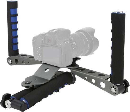 Supporto Portatile di Stabilizzazione per Fotocamera DSLR in Alluminio - Stabilizzatore Manuale per Fotocamera - Supporto Portatile per Fotocamera.