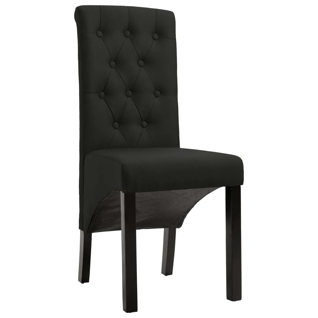 Sedie da Pranzo 4 pz Nere in Tessuto cod mxl 31540