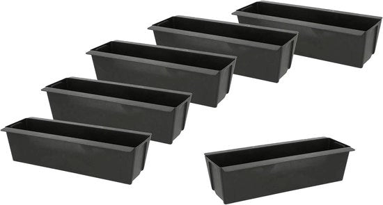 Inserzione per pianta per pallet europeo - plastica - 6 pezzi - antracite