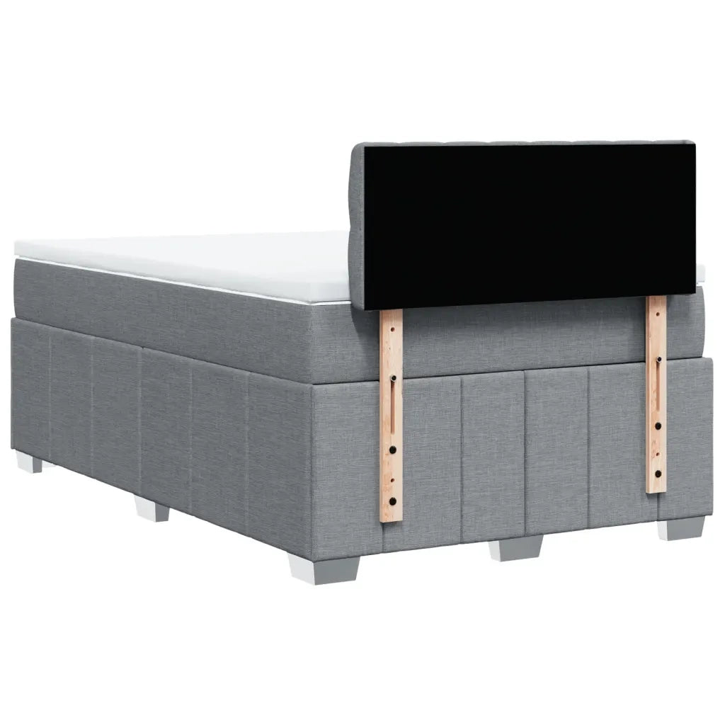 Giroletto a Molle con Materasso Grigio Chiaro 120x200cm Tessuto 3287042