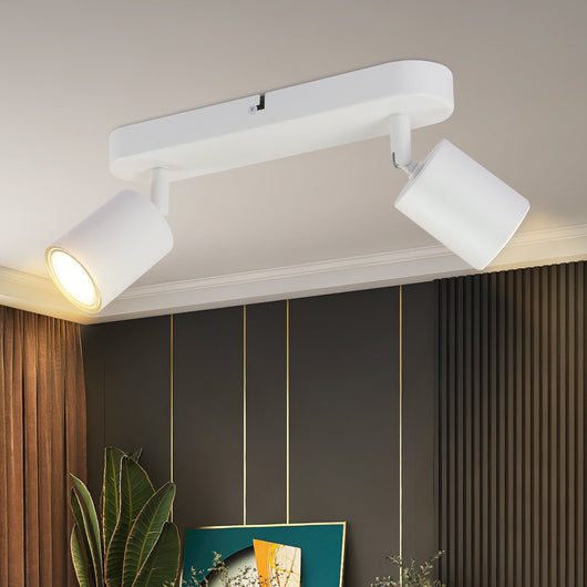ZMH Faretto da soffitto neri 2 luci GU10 design girevole moderni anche parete per soggiorno camera letto sala pranzo