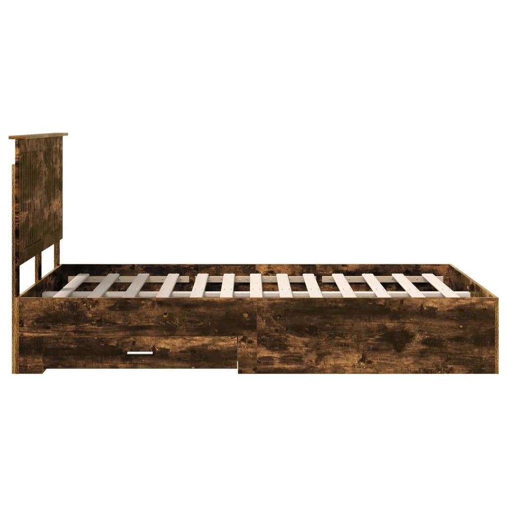 Struttura del letto Rovere fumé 120 x 200 cm Legno multistrato