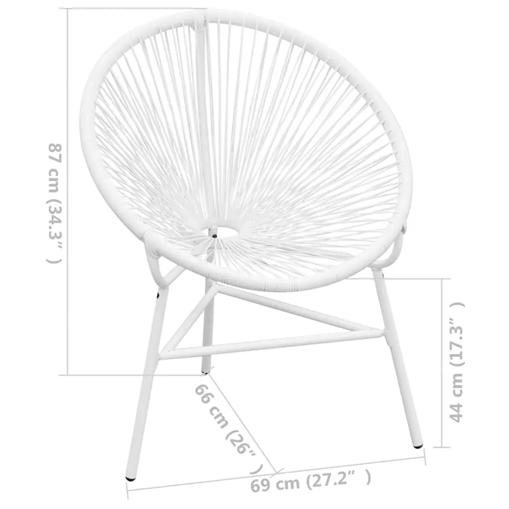 Sedia da Giardino Acapulco in Polyrattan Bianco 42072