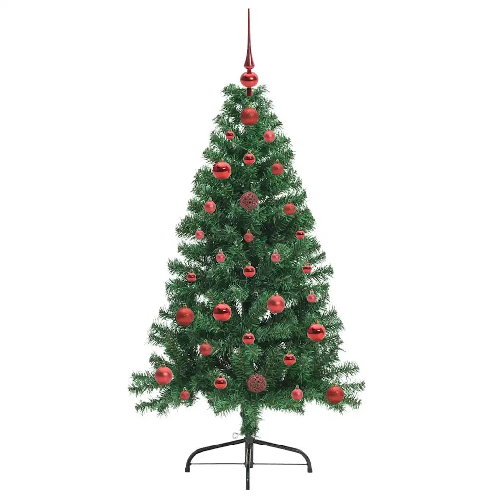 Albero di Natale | Decorazioni natalizie artificiale con luci integrate Verde 120 cm