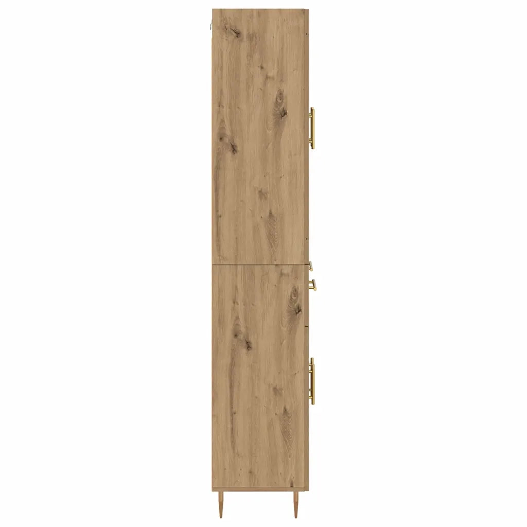 Credenza 2 pcs Rovere artigianale Legno multistrato 3416053