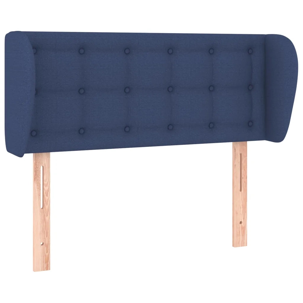 Testiera ad Orecchio Blu 93x23x78/88 cm in Tessuto