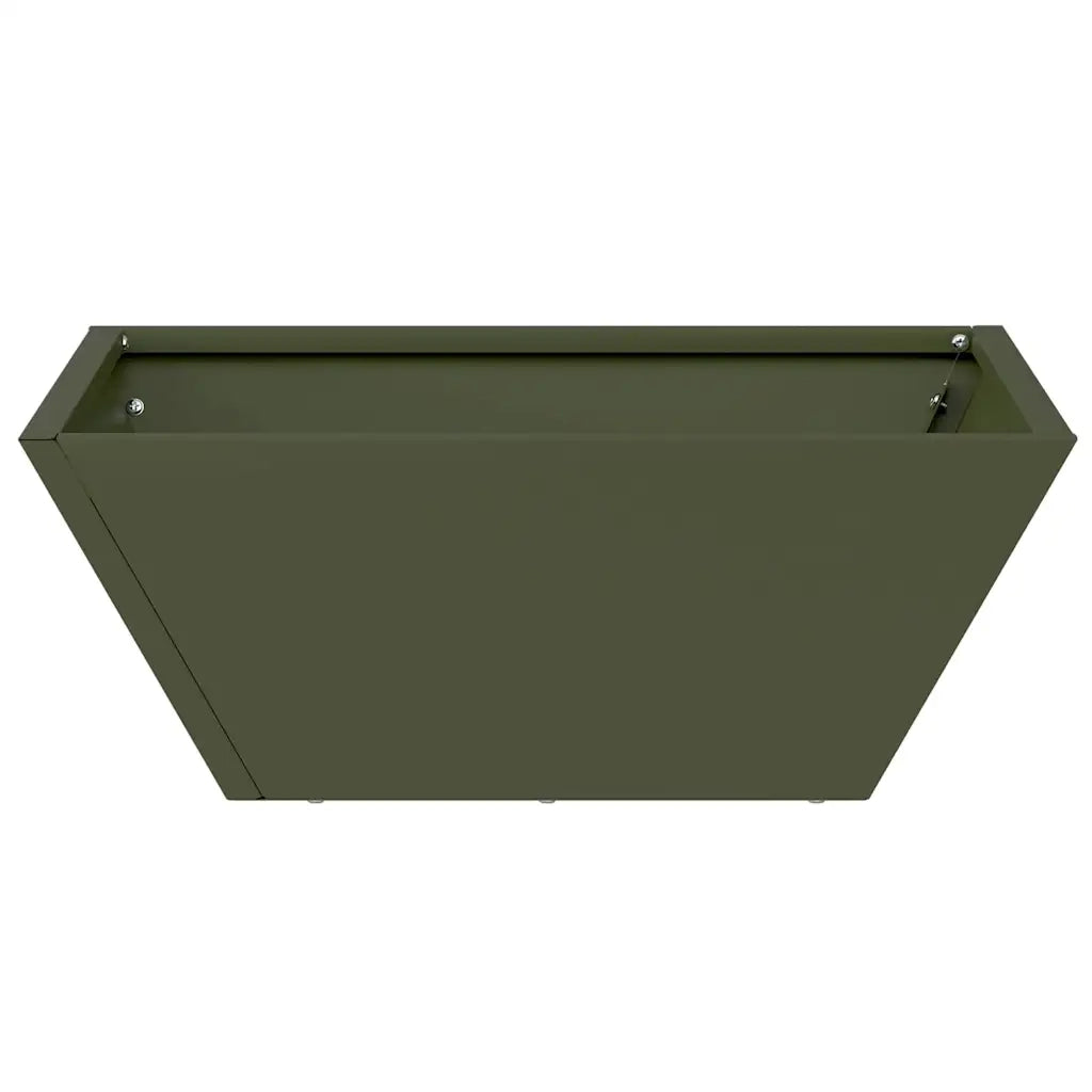 Vaso da giardino 5 pcs Verde oliva 40 x 40 x 15 cm 873817