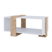 Vicco Tavolino Rovere bianco/dorato 91.5 x 52 cm