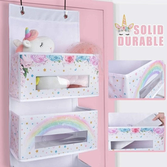 Organizzatore di appendiabiti magico per bambini, 4 cassette, appendiabiti pieghevole per bambini piccoli, giocattoli, asciugamani, armadio, organizzatore, camera da letto, scuola materna, decorazione