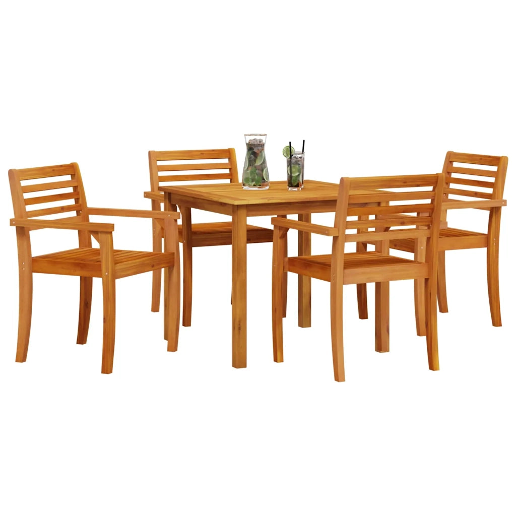 Set da Pranzo per Giardino 5 pcs Marrone 3375670