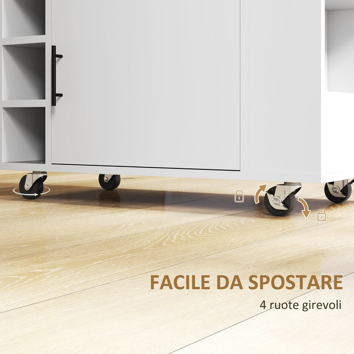 Carrello da Cucina 83x40x83 cm Armadietto e Portabottiglie Rovere