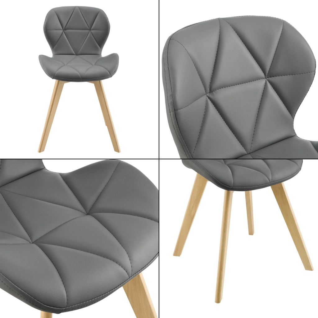 Set di 2 sedie in ecopelle 81 x 57 x 49 cm grigio 03_0006758