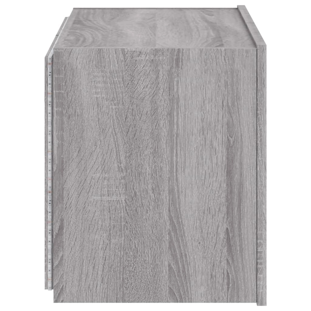 Mobile TV multimediale mensola TV credenza mobile TV parete attrezzata per sala da pranzo soggiorno camera da letto con luci LED Sonoma 60 x 35 x 41 cm grigio 02_0028055