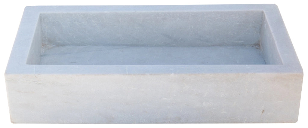 Biscottini Acquaio in marmo bianco L82xPR41xH17 cm Vasca realizzata completamente
