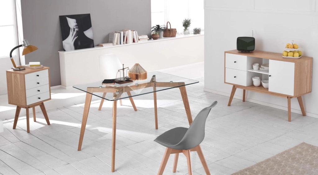 Carlotta - Sedia in polipropilene ecopelle grigio scuro 4 pz