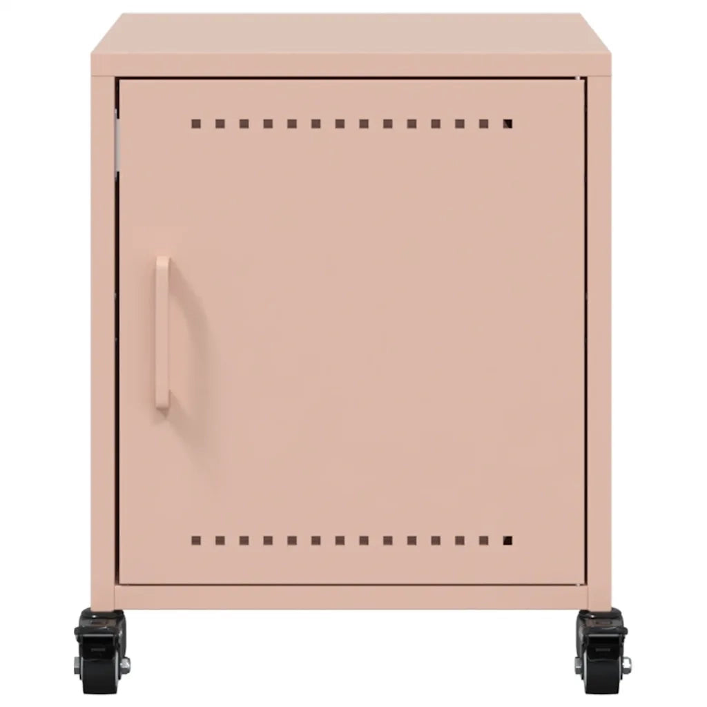 Comodini 2 pz-Set di 2 Tavolino da notte Rosa 36x39x43,5 cm in Acciaio 175008