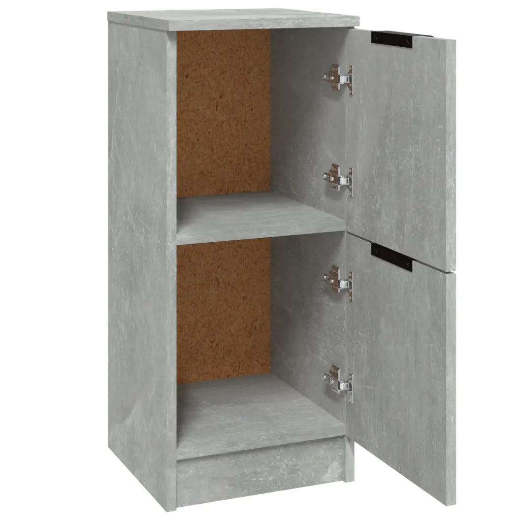 Credenze 2 pz Grigio Cemento 30x30x70 cm in Legno Multistrato 811178
