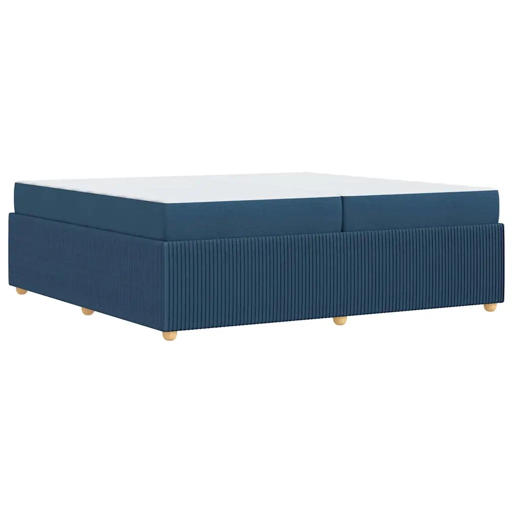 Struttura del letto con materasso Blu 200 x 200 cm Tessuto 3398437