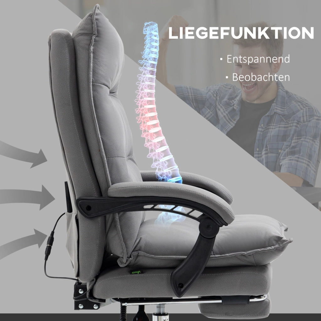 Sedia da ufficio ergonomica con massaggio e poggiapiedi