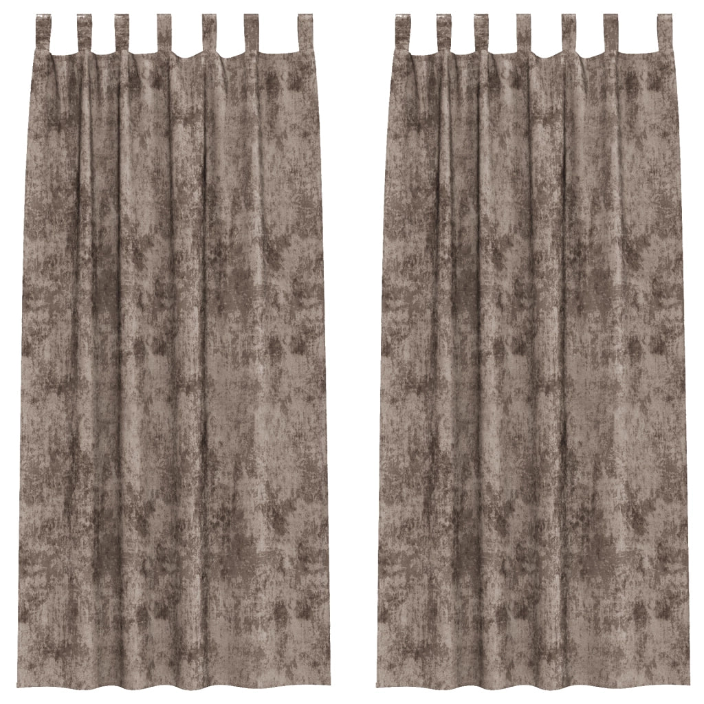 Tende 2 pcs con occhielli cappuccino 260x140 cm