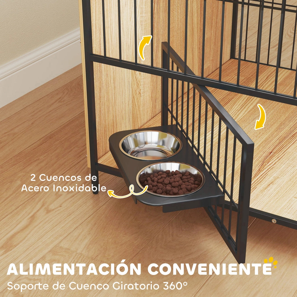 Tavolino Moderno per Cani ¨C Zephmum ¨C Legno Rovere 80x56x76,5 cm