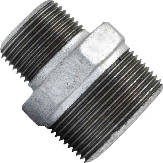 Connettori di accoppiamento in ghisa per installazioni di riscaldamento e acqua potabile, 1 1/2 pollici x 1 pollice, connessione maschio-maschio